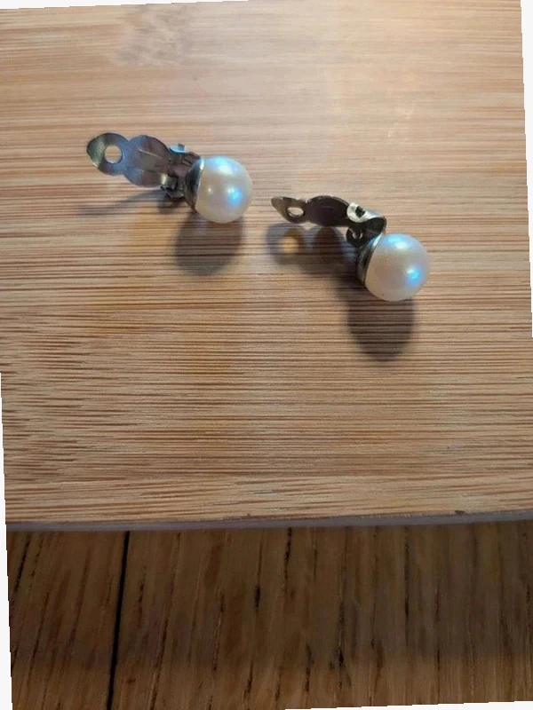 Vintage fantasie oorbellen met parels – photo 4